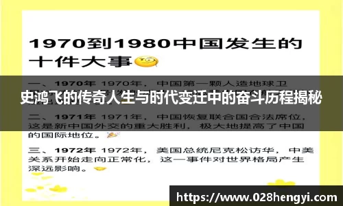 史鸿飞的传奇人生与时代变迁中的奋斗历程揭秘